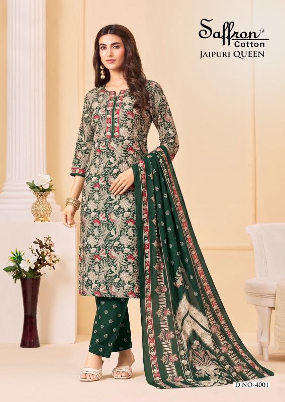 Saffron jaipuri karachi vol 1 wholesale cotton dress material in mumbai